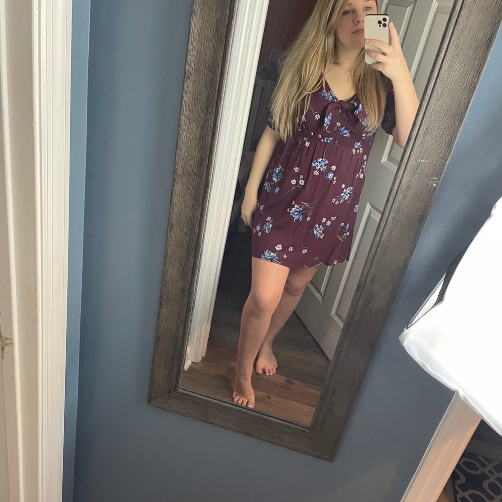 Floral purple dress